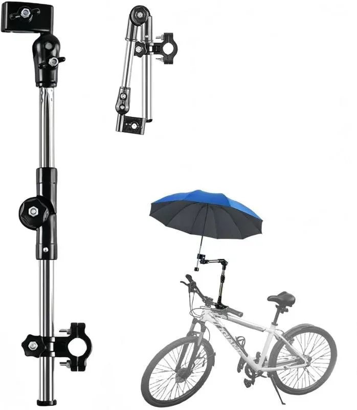 傘立て 自転車傘ホルダー ベビーカー 36度回転 角度調節可能 傘スタンド 折りたたみ式 コンパクト 取り外し簡単 日除け 雨除け 紫外線対策 梅雨対策 電動自転車/ベビーカー/車椅子/シ