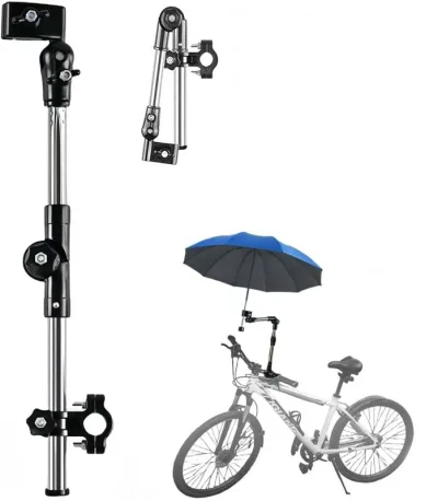 傘立て 自転車傘ホルダー ベビーカー 36度回転 角度調節可能 傘スタンド 折りたたみ式 コンパクト 取り外し簡単 日除け 雨除け 紫外線対策 梅雨対策 電動自転車/ベビーカー/車椅子/シ
