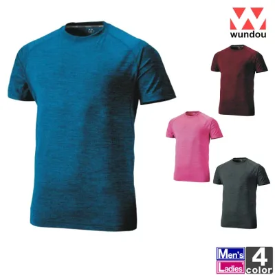 トップス ウンドウ wundou メンズ レディース P-710 フィットネス Tシャツ 2004 シャツ 吸汗速乾 スポーツウェア 半袖 無地 半袖シャツ ネコポス対応