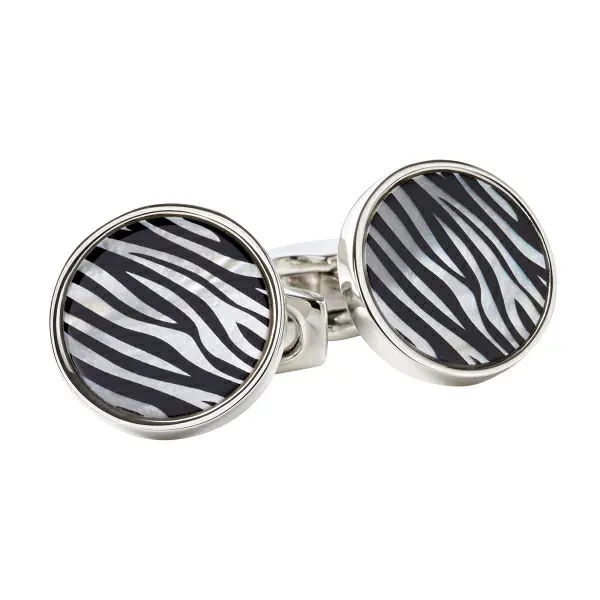 サイモンカーター SIMON CARTER イギリス製 Safari Zebra Print カフリンクス カフスボタン ギフト ブランド プレゼント おしゃれ|カフス 彼氏 男性 小物 誕生日プレゼント メンズ 結婚式 白蝶貝 ファッション小物 旦那 レディース