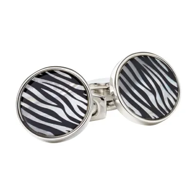 サイモンカーター SIMON CARTER イギリス製 Safari Zebra Print カフリンクス カフスボタン ギフト ブランド プレゼント おしゃれ|カフス 彼氏 男性 小物 誕生日プレゼント メンズ 結婚式 白蝶貝 ファッション小物 旦那 レディース