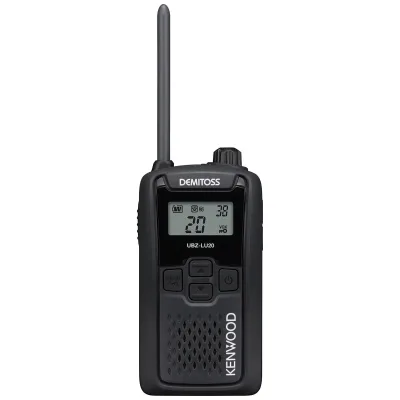 【免許・資格不要・100時間使える】 特定小電力トランシーバー ブラック 交互通話20ch IP54防塵防水 ヘリカルアンテナ エコモード搭載 業務用 小型 軽量