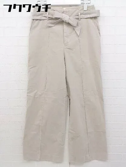 ◇ ◎ LAUTREAMONT ロートレアモン ベルト付 ワイド パンツ サイズ36 ベージュ レディース 【中古】