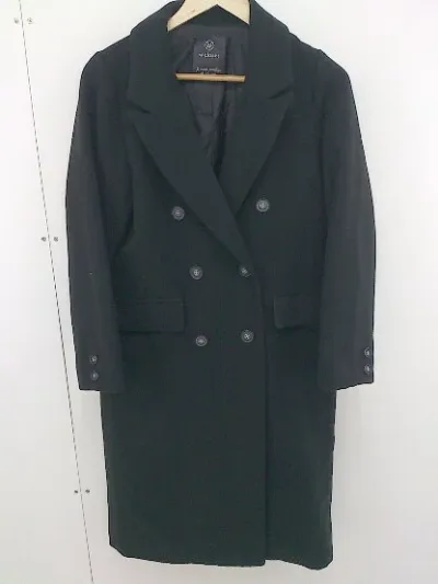 ■ w closet ダブルクローゼット 長袖 コート ブラック レディース 【中古】
