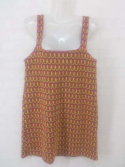 ◇ ZARA ザラ 総柄 ノースリーブ ミニ ワンピース チュニック サイズEUR S USA S MEX 26 ピンク イエロー系 レディース E 【中古】