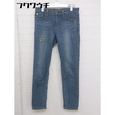 ◇ EDWIN エドウィン ストレッチ ダメージ加工 ジーンズ デニム スキニーパンツ サイズ XS インディゴ レディース 【中古】 【中古】