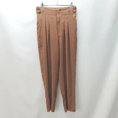 ◇ titivate ティティベイト 後ろ飾りポケット シンプル ワイドパンツ サイズM ブラウン レディース E 【中古】