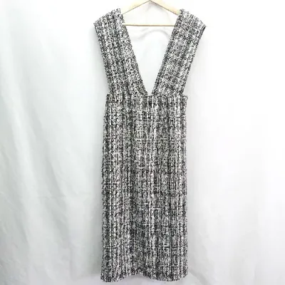 ◇ one after another NICE CLAUP ノースリーブ ロング丈 ワンピース サイズM ブラック ホワイト系 レディース E 【中古】
