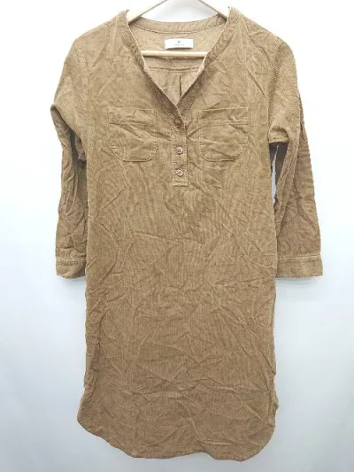 ◇ URBAN RESEARCH Sonny Label サニー カジュアル コーデュロイ 長袖 膝丈 ワンピース サイズF ブラウン レディース P 【中古】