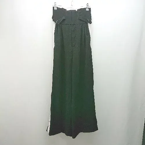 ◇ JEANASIS ジーナシス サイドベルト サイドライン ワイド パンツ サイズM ブラック レディース E 【中古】