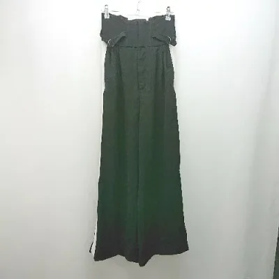 ◇ JEANASIS ジーナシス サイドベルト サイドライン ワイド パンツ サイズM ブラック レディース E 【中古】