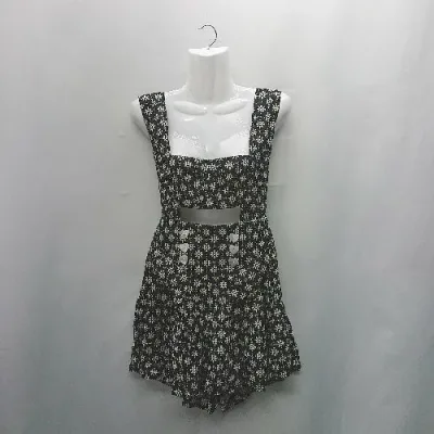 ◇ ⊂ House of Wilde HOW12W004 花柄 ショートパンツ オーバーオール サロペット サイズS ブラック系 レディース E 【中古】