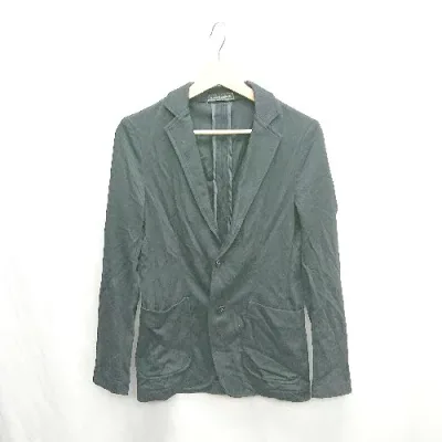 ◇ ⊇ CUSTOM CULTURE ストライプ柄 長袖 ジャケット サイズ2 ブラック メンズ E 【中古】