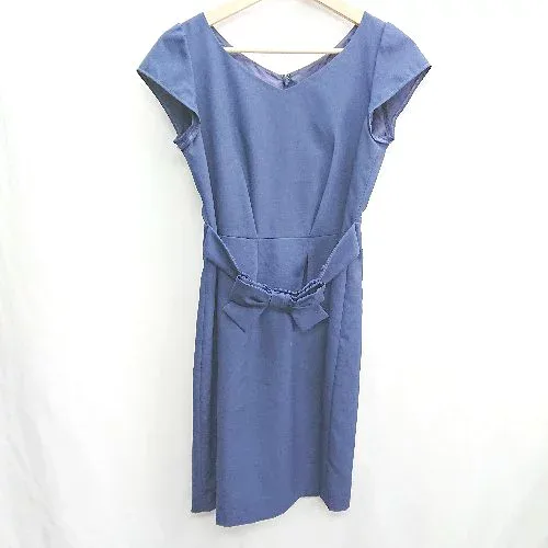 ◇ ⊂ PROPORTION BODY DRESSING プロポーションボディドレッシング ミニ丈 ワンピース サイズ2 ブルー系 レディース E 【中古】