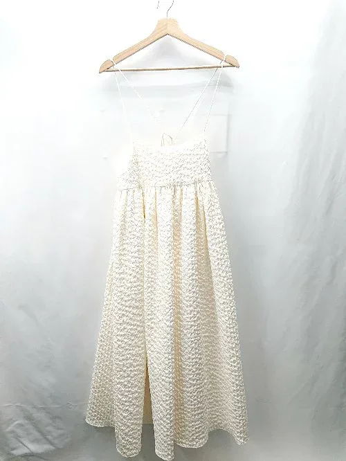 ◇ ⊂ Fit more フィットモア ロング丈 ワンピース サイズF アイボリー レディース E 【中古】