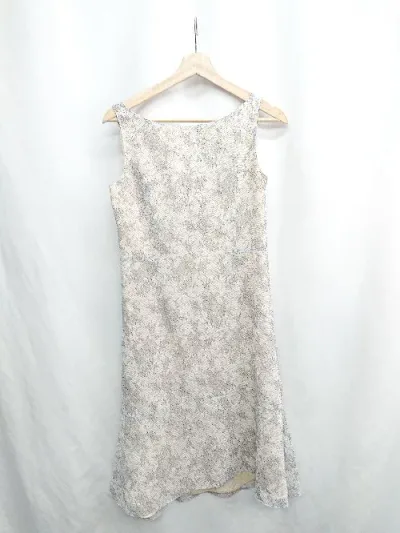 ◇ ⊂ GRAY MAGIC 総柄 ひざ丈 ワンピース サイズM グレー ベージュ レディース E 【中古】