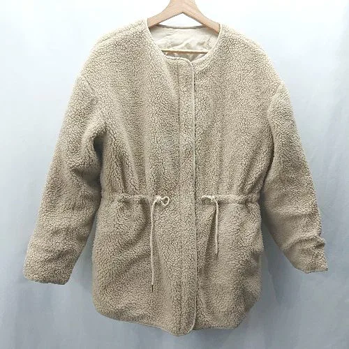◇ ⊇ SALON リバーシブル 長袖 ブルゾン サイズF ベージュ レディース E 【中古】