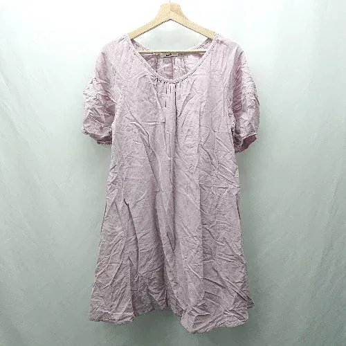 ◇ ⊂◎ snidel スナイデル 半袖 ひざ丈 ワンピース サイズF ピンク系 レディース E 【中古】
