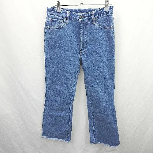 ◇ Θ Spick & Span スピック&スパン 切りっぱなしデザイン ベルラインフレイデニム サイズ28 ブルー系 レディース E 【中古】