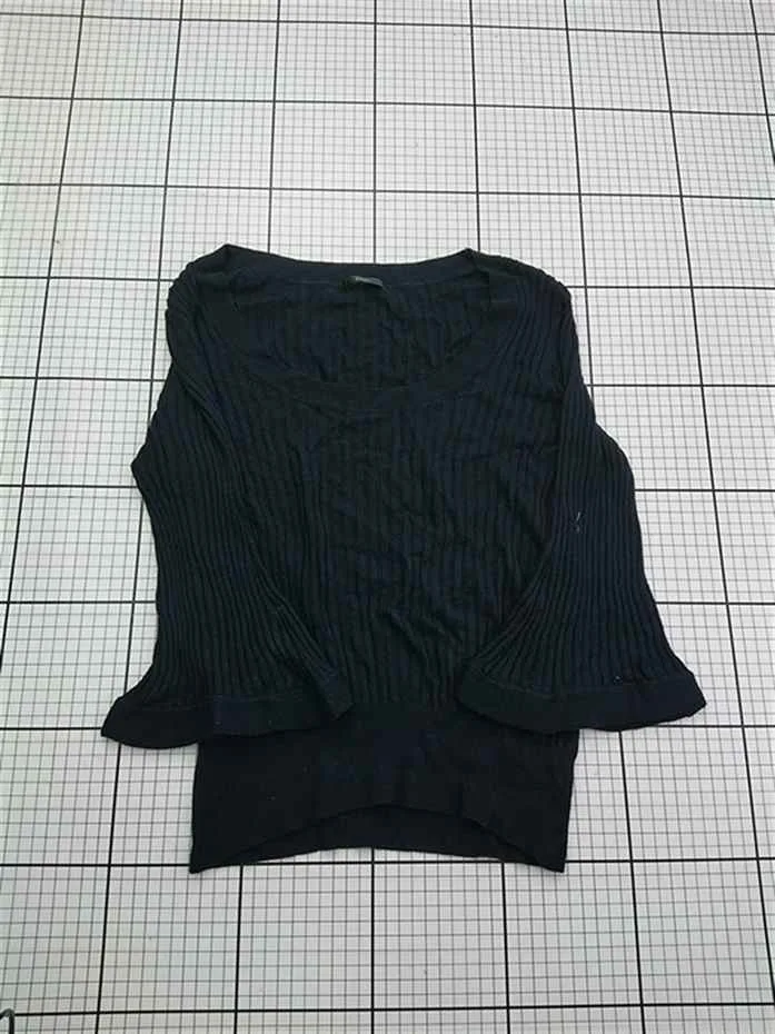 ◇ ⊇ イネド INED 95-81173203 リブニットトップス ブラック系 レディース E 【中古】