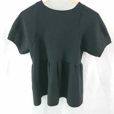 ◇ ⊂ センスオブプレイス SENSE OF PLACE AA35-22B108 ペプラムトップス ブラック系 ONEサイズ レディース E 【中古】