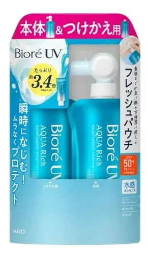 ビオレUV アクアリッチ ウォータリーエッセンス 本体120g + 詰め替え用120g 2個セット