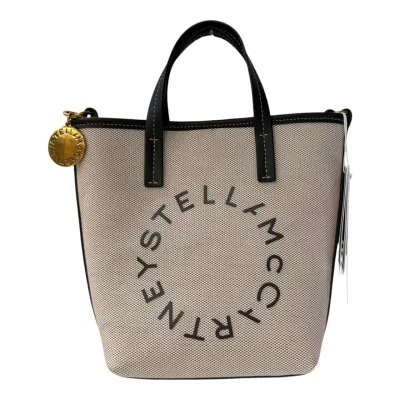 H&M x Stella McCartney Women's Mesh Small Canvas Tote Bag "Beige" エイチアンドエム ステラマッカートニー キャンバストートバッグ 正規品 新古品【中古】