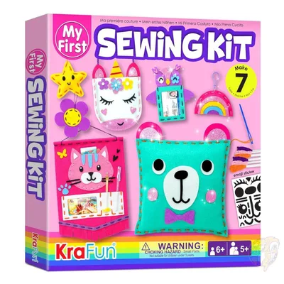【最大2000円クーポン】KRAFUN クラファン はじめてのソーイングキット 子供用 手芸セット 7点DIY 裁縫 知育玩具 〜 初心者向け 女の子 男の子 ギフト ギフト 入園 卒園 誕生日 お祝い