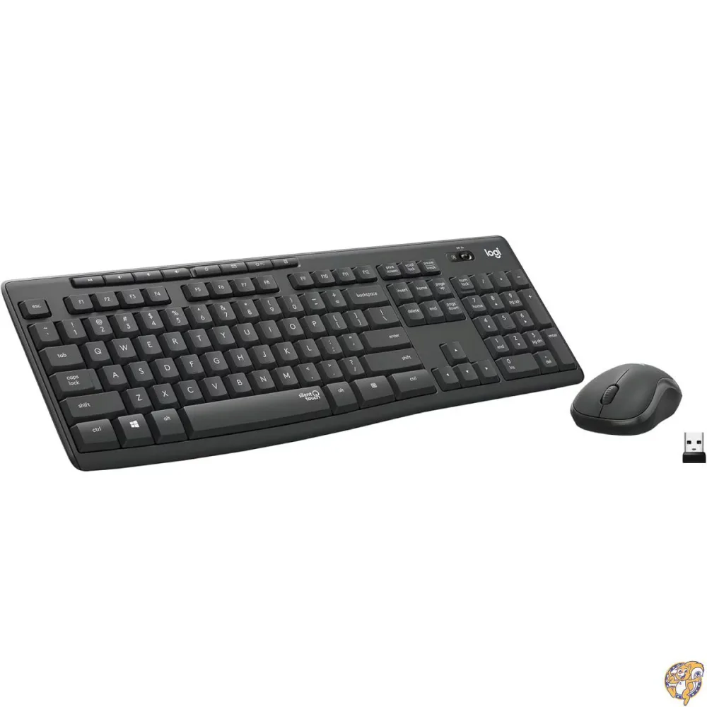 Logicool (ロジクール) MK295 静音ワイヤレスキーボード&マウスセット SilentTouchテクノロジー搭載 フルサイズ 高精度オプティカルトラッキング 遅延のない安定したワイヤレス接続 クリック音・打鍵音90%カット グラファイト