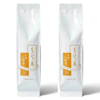 2個セット 【くきほうじ茶・100g袋 】一保堂茶舗 いっぽどうちゃほ お茶っぱ 茶葉 緑茶 玉露 お茶 一保堂茶舗 手土産 お供え お土産 お歳暮 バレンタイン ホワイトデー 母の日 父の日