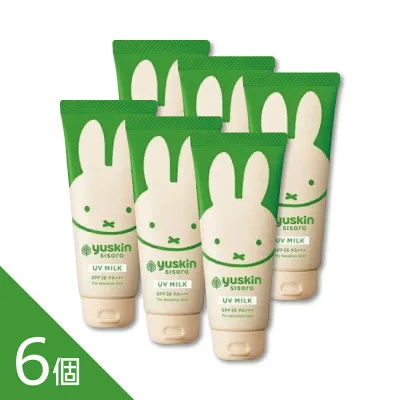 【6個】『 シソラ UVミルク ミッフィー 80g』SPF38 超敏感肌用 顔・身体用 日焼け止め 普段使いに
