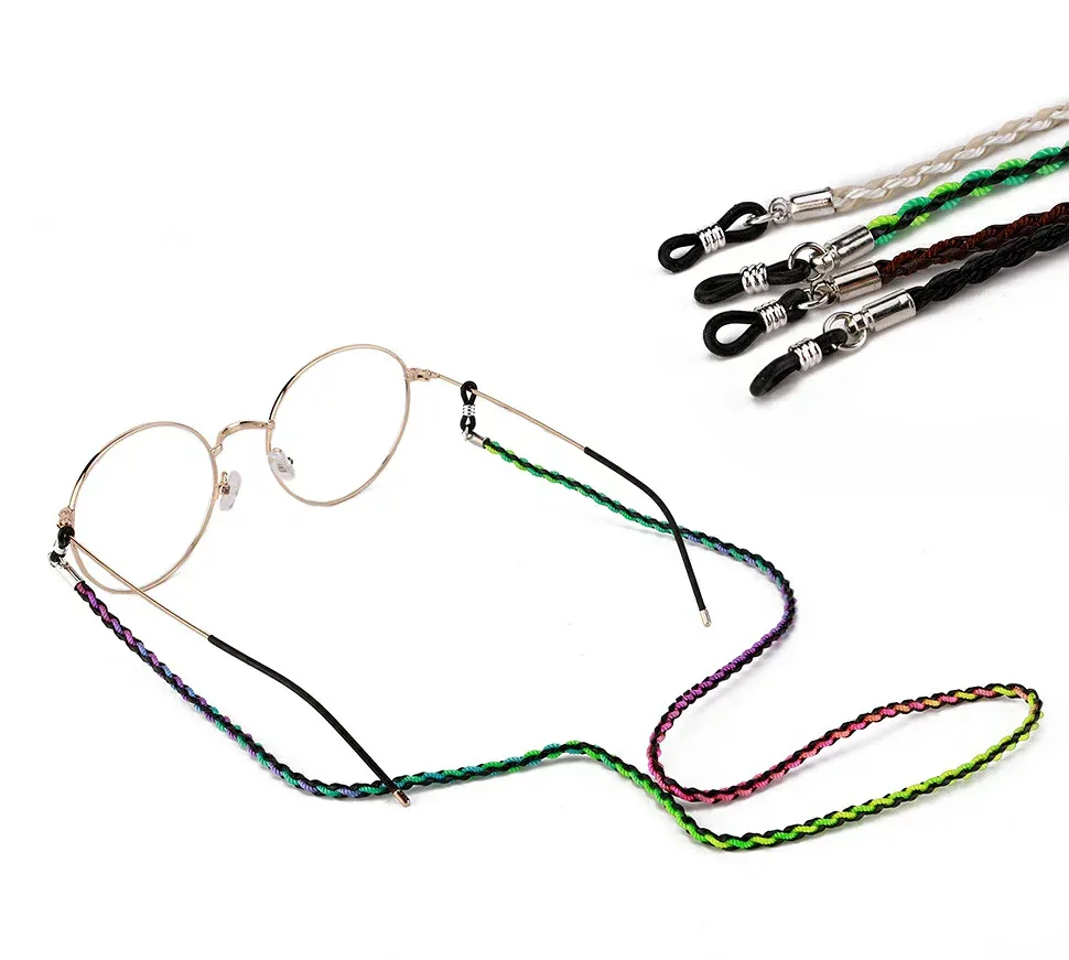 グラスコード PU 落下防止 眼鏡チェーン ストラップ おしゃれ プレゼント ストラップ 老眼鏡 サングラス アクセサリー メガネチェーン