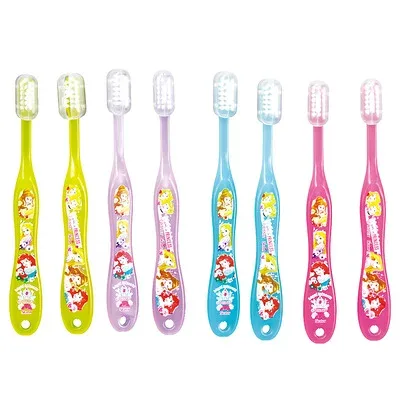歯ブラシ 8本セット プリンセス 掃除 洗濯 洗面用品 耐熱温度:約80度 子供 ハミガキ 個包装 ブラシキャップ付き 毛の硬さやわらかめ