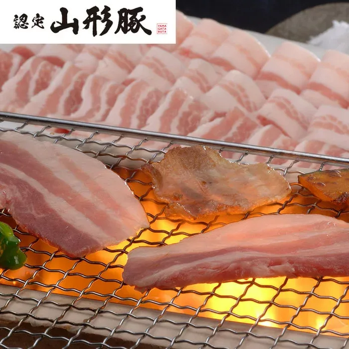 【直送】【北海道沖縄離島不可】山形県食肉公社認定 山形豚 バラ焼肉 600g【ヘルシ価格】 食品 豚肉 山形豚 バラ 焼肉用【ギフト対応可】
