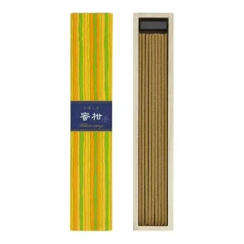 【メール便】 日本香堂 かゆらぎ 蜜柑 スティック40本入 香立付 38457【お寄せ品、返品キャンセル不可。欠品終売時連絡あり】