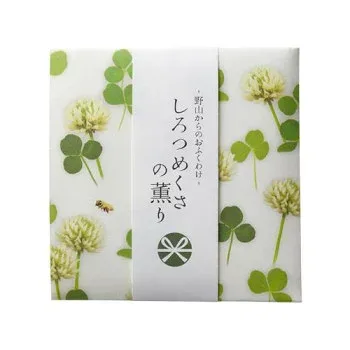 日本香堂 野山からのおふくわけ しろつめくさの薫り スティック12本入 38622【お寄せ品、返品キャンセル不可。欠品終売時連絡あり】