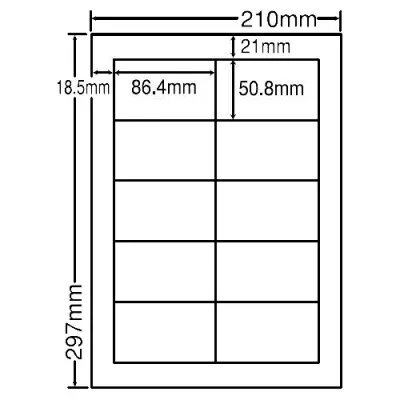 【送料無料】ナナクリエイト RCL43 マルチタイプラベル エコロジー再生紙ラベル A4(10面) 500シート【在庫目安:お取り寄せ】| ラベル シール シート シール印刷 プリンタ 自作