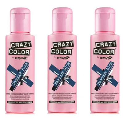 アレス クレイジーカラー ピーコックブルー 100ml(3点セット)