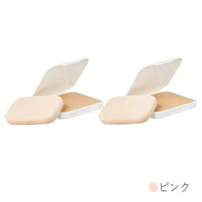 アルバコスメティックス SSパウダーファンデーション h-2 ピンク 13g リフィル(パフ付)(2点セット)