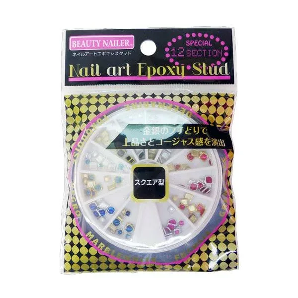 ビューティーネイラー nail art epoxy stud square NAA-38 (メール便でお届けします。(代引き不可))