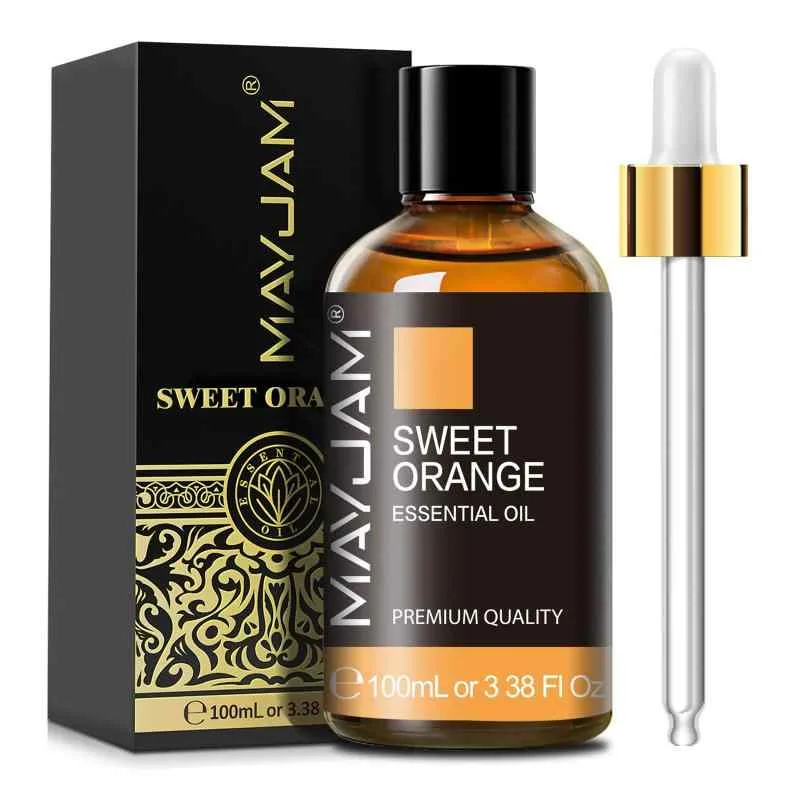 MAYJAM エッセンシャルオイル スイートオレンジ 100ml 精油 アロマオイル 天然100% アロマディフューザー/加湿器用 芳香用 プレゼント