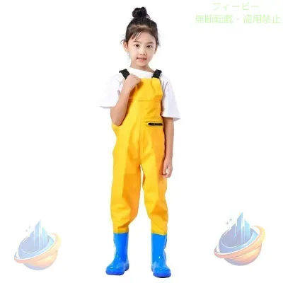 【期間限定5%OFFクーポン】水遊び 子供用 プレイウェア 田んぼ ウェーダー 女の子 男の子ゾンチーレインパンツ チェストハイウェーダー お砂場着 胴付き長靴 梅雨 長靴一 歩きやすい