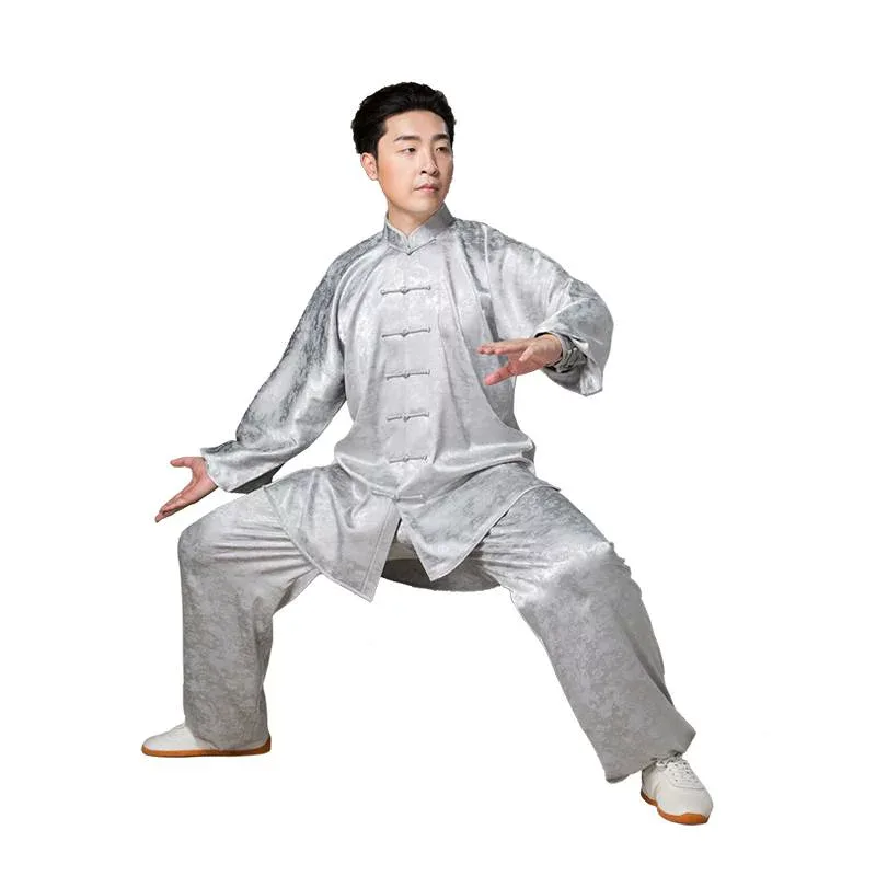 太極服 ユニセックス ドラゴン柄 再生 太極拳 練習着 武術 演武服 オールシーズン ゆったり 軽量 スポーツウェア