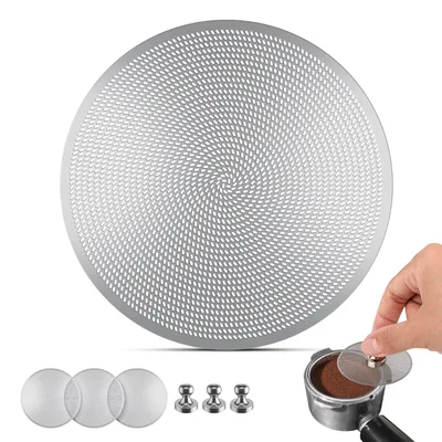 3個セット 51mm エスプレッソパックスクリーン エスプレッソ フィルタ - 0.2mm 超薄型パックスクリーン、磁石付きステンレススチール 再利用可能コーヒーフィルター、エスプレッソマシン 51mm