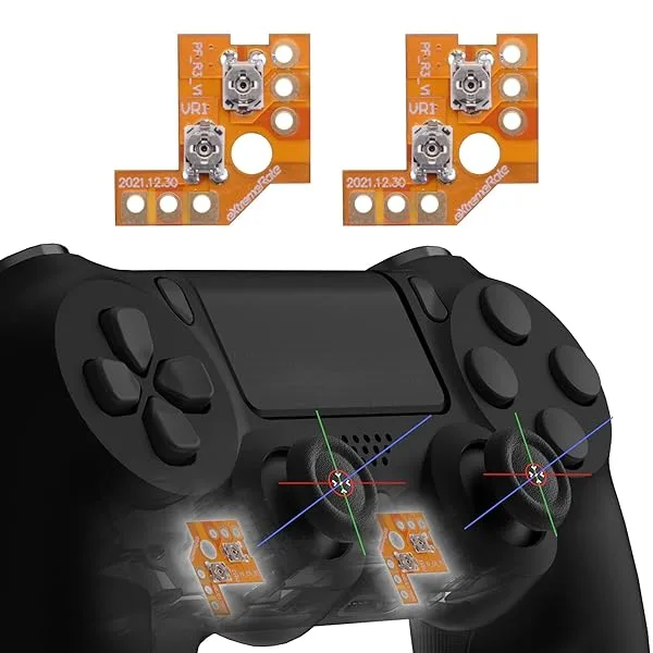 eXtremeRate Drifix ps4 Slim Proコントローラー(JDM-040/050/055)に対応用サムスティックドリフトフィックスリペアキット、ps4 Slim Proコントローラーに向けカスタムアナログスティックジョイスティック