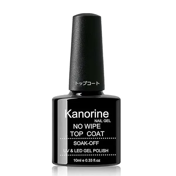KANORINE ジェルネイル トップコート 長持ち、拭き取り不要 ,ノンワイプトップコート,高級 uv/led No Wipe Top Coat 最上級の艶 10ml