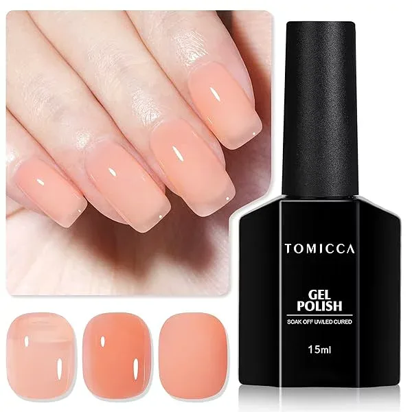 TOMICCA ジェルネイル シアーカラージェル 単色 透明感ある 15ml UV/LED対応 初心者&プロ適用 ポリッシュタイプ セルフネイル