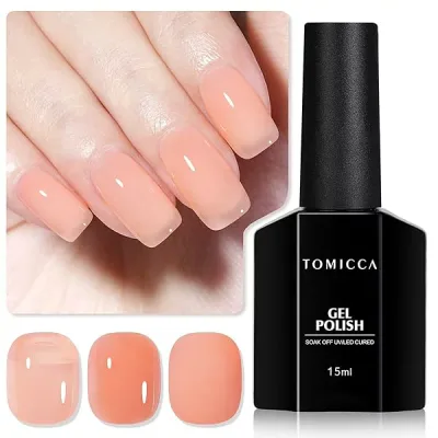 TOMICCA ジェルネイル シアーカラージェル 単色 透明感ある 15ml UV/LED対応 初心者&プロ適用 ポリッシュタイプ セルフネイル