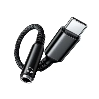 Highwings usb-c イヤホンジャック 変換 タイプc Type-C 3.5mm イヤホン変換アダプター オーディオアダプタ ハイレゾ音質 高耐久ケーブ DAC搭載 ナイロン編み イヤホン ヘッドホン ヘッドセット スマートフォン タブレッ