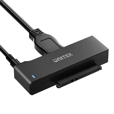 Unitek SATA to USB3.0(USB-A+USB-C) 変換ケーブル 2.5 3.5インチ HDD/SSD などのハードドライブとSATA 光学ドライブ に対応 SATAI/II/III 電源アダプタ(12V/2A電源付き) UASP対